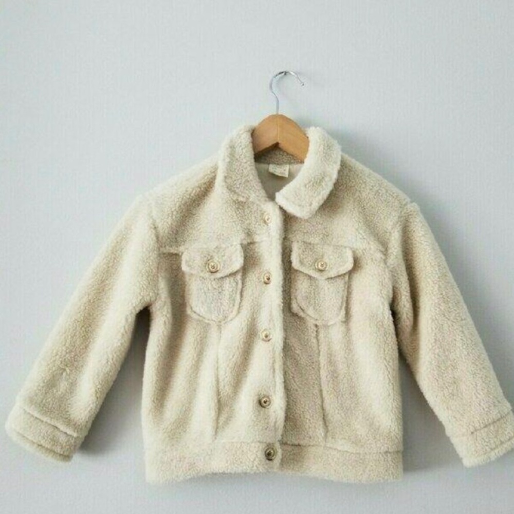 Zara Girls Teddy Fleece Jacket in Size 10 Years 0061/706/710